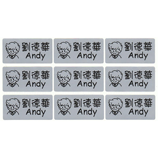 Customized silver name stickers (84 pcs) General seriers image