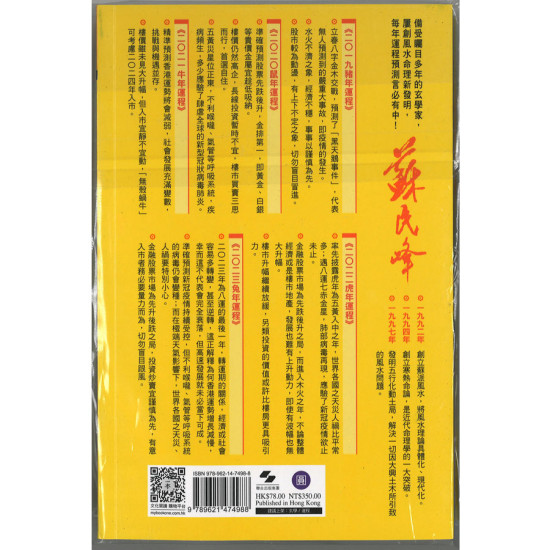 Su Minfeng's fortune book for the Year of the Dragon 2024 Hong Kong image