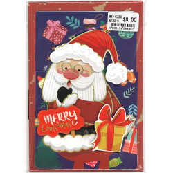 Christmas card lovely santa claus