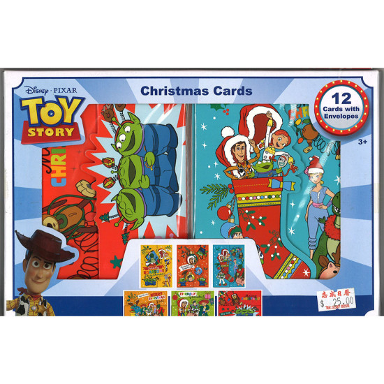 Disney toy story Christmas Card 12 with envelopes cartoon christmas card image