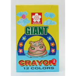 SAKURA Giant Crayon 12 colors (paper box)