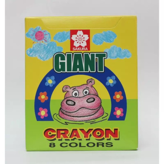 SAKURA櫻花牌幼兒粗蠟筆 8色 giant crayon 美術用品 - 蠟筆 image