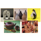 木製陶器雕刻粘土清潔工具8件裝 兒童美術工具 image