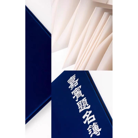 Suede Guest signature book (blue) image