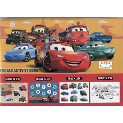 Disney Cars 反斗車王貼紙頁 填色簿 附貼紙