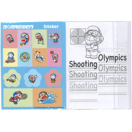 Doraemon Sports coloring book sticker book image