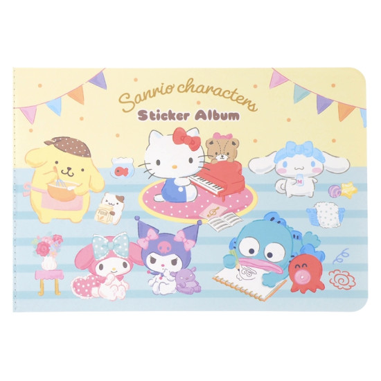 Reward Sticker album with Mix Sanrio Characters Stickers cartoon coloring and sticker book image