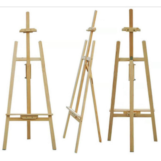 1.5m wooden easel (wood color. walnut color, black or white color avalible) Display stand and display supplies image