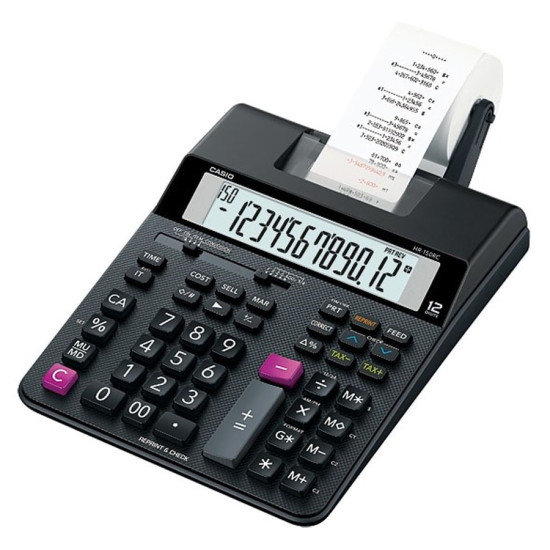 Casio HR-150RC Duel color paper roll calculator BIG (12 bits) Printing Receipt calculator image