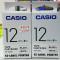 Casio 12mm標籤帶 白底黑字 8米 XR-12WE1 