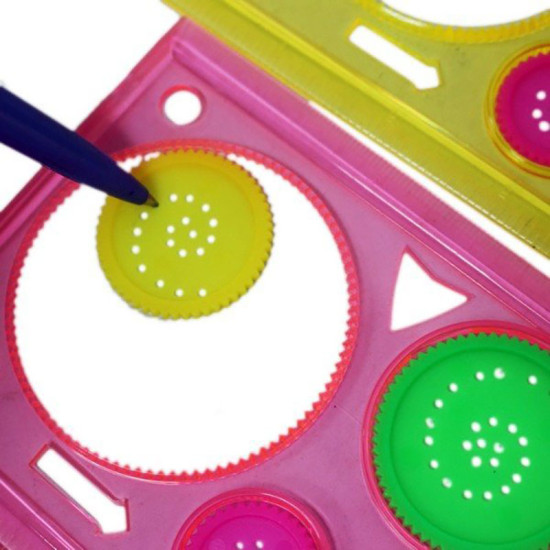 20cm circle ruler, coil ruler, geometric ruler, multi-purpose ruler image