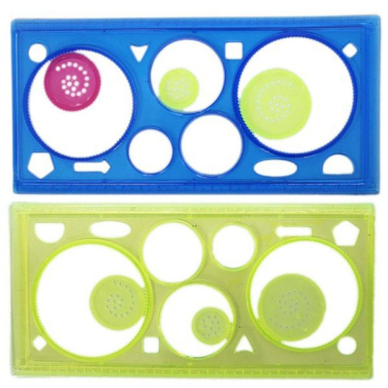 20cm circle ruler, coil ruler, geometric ruler, multi-purpose ruler image