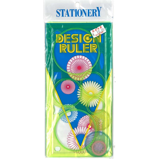 20cm circle ruler, coil ruler, geometric ruler, multi-purpose ruler image