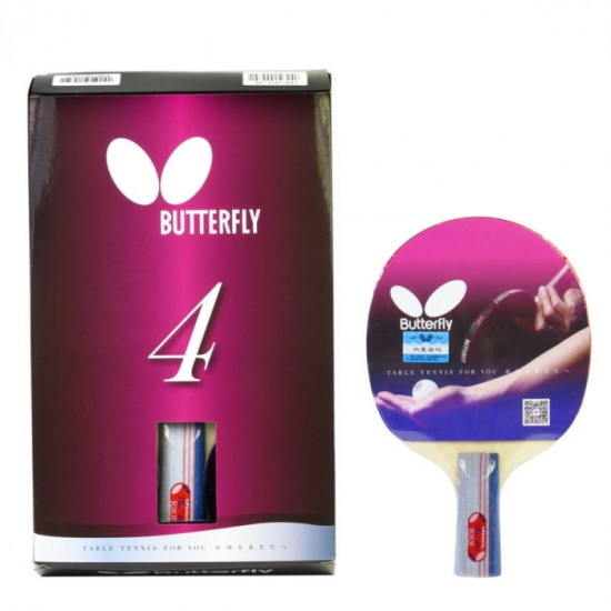 Butterfly - TBC401P 蝴蝶牌4系列乒乓球拍內附拍套 (直拍雙面反膠) 乒乓球 image