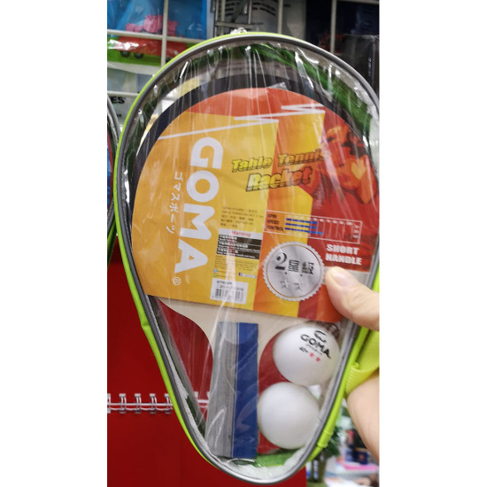 Goma Table Tennis Racket Short Handle (2 stars) Table Tennis utility image