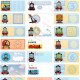 Thomas & Friends name stickers (large 72 pieces) European and American series image