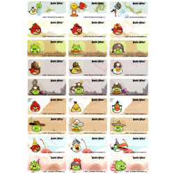 Angry Bird Waterproof Name Sticker (Large) 30mm X 13mm