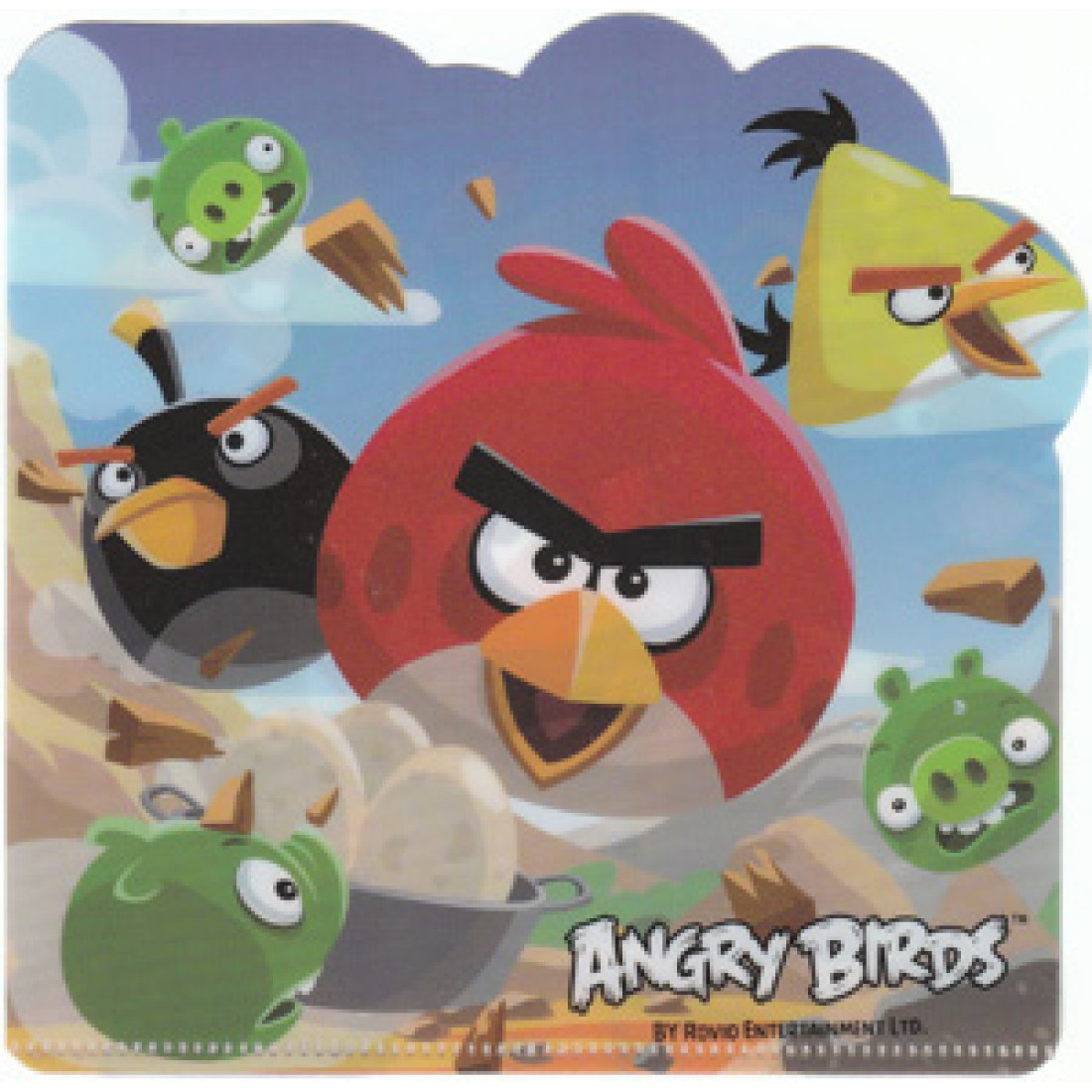 Angry Birds Cartoon Name Stickers (Long) 50 small sheets
