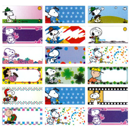 Peanuts Snoopy史努比卡通姓名貼紙 (72小張) 歐美系列 image