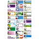Peanuts Snoopy cartoon name stickers (72pieces) image