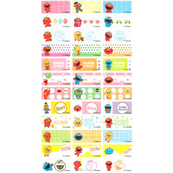 ELMO sesame Street color name sticker (large) (36 cycle patterns)