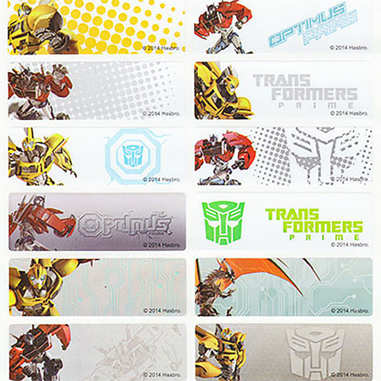 Transformer Personalized Name Sticker (Long) for kids image
