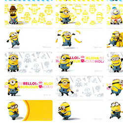 Minions Despicable ME name sticker for kids (large) 