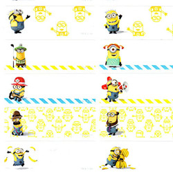 Minions name stickers - Children's favorite (long)