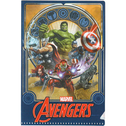 Marvel avengers color cartoon Name Sticker (Large)