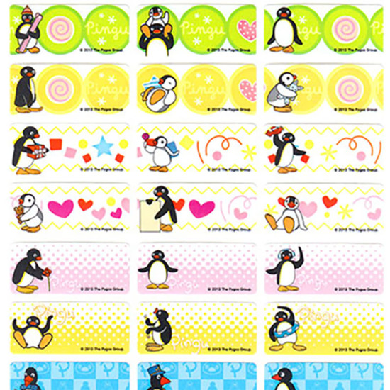 penguin family name stickers personalized image
