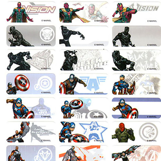 Marvel avengers cartoon Name Sticker (Large) image