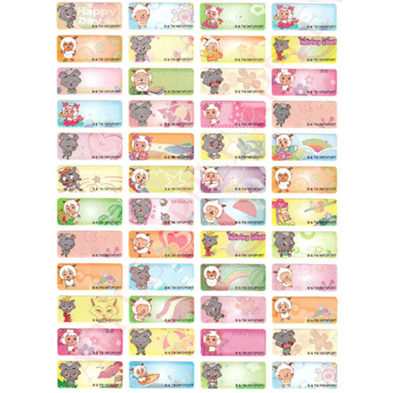 Diamond glitter of pleasant goat name stickers (132 pieces) Other cartoon sticker image