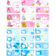 Hello Kitty & My Melody 防水姓名貼紙 (4大張)特別版 正版卡通姓名貼紙 image