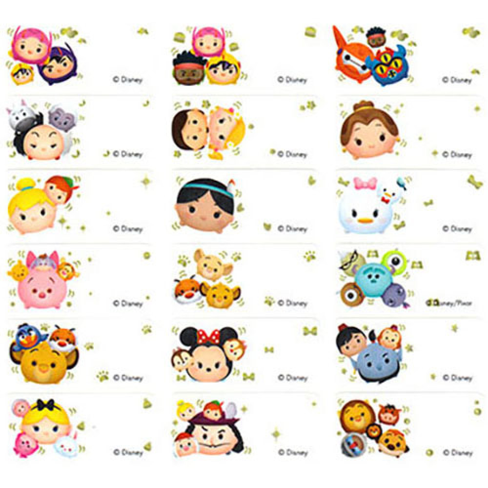 卡通姓名貼紙- Disney Tsum Tsum (大)
