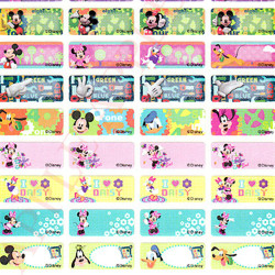 Disney Mickey & Minnie Name Sticker (Small) 