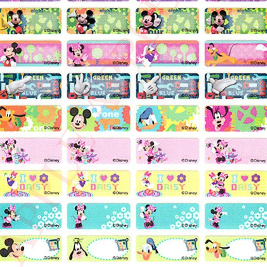 Disney Mickey & Minnie Name Sticker (Small) Personalized Disney name sticker image