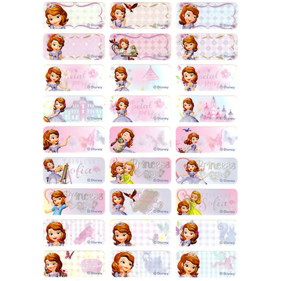 Disney Princess Sophia the first name sticker label image