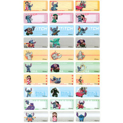 Stitch name sticker color-printing  (Large) 