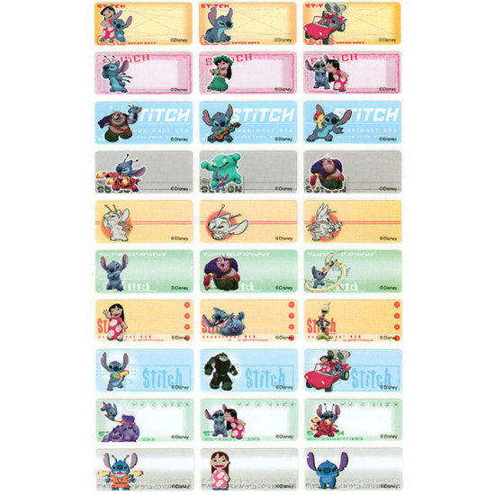 Stitch name sticker color-printing (Large) Personalized Disney name sticker image