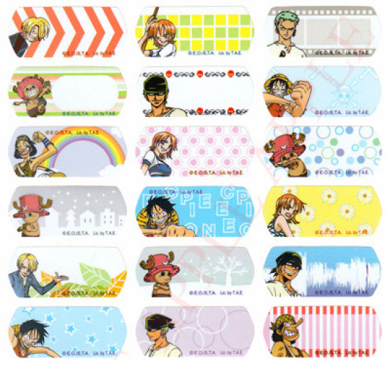 One Piece Waterproof Label Stickers (Set of 72pcs) Japanese and Korean series image