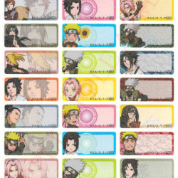 Naruto Diamond Name Stickers (Large) 72 pcs