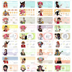 One Piece Durable Waterproof Name Sticker 22mm X 9mm (132pcs)