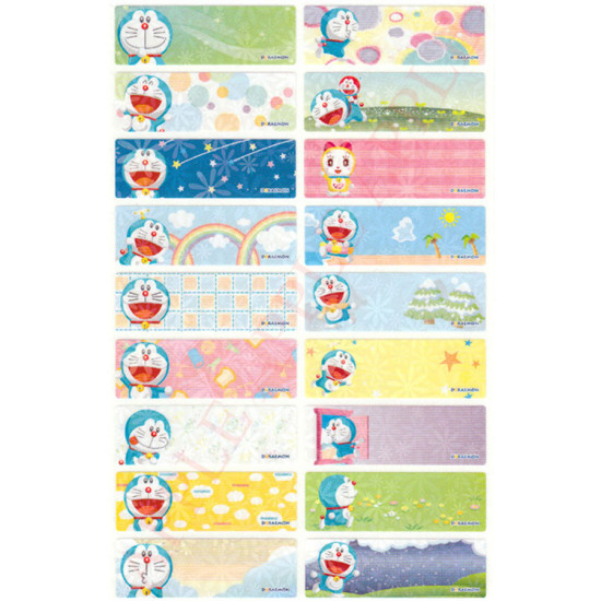Doraemon waterproof name stickers (50 sheets set-BIG) image