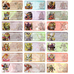 SD Gundam Name Stickers (Three Kingdoms) 72 pieces