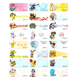 Pokémon/Pikachu Name Sticker (Large)30mm X 13mm
