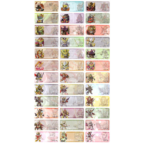 SD Gundam Name Stickers (Three Kingdoms) 72 pieces image