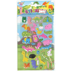 金點立體動物恐龍貼紙 Q版小型又可愛