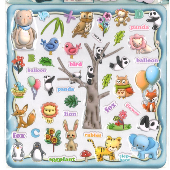 看圖學單字貼紙 熊貓經濟下的趣味學習 image