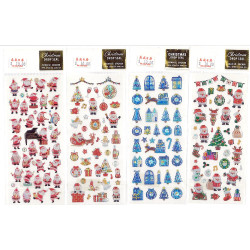 聖誕老人水晶滴膠貼紙｜亮面立體裝飾貼 (Drop Seal)