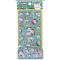 Silver-plated glitter panda stickers